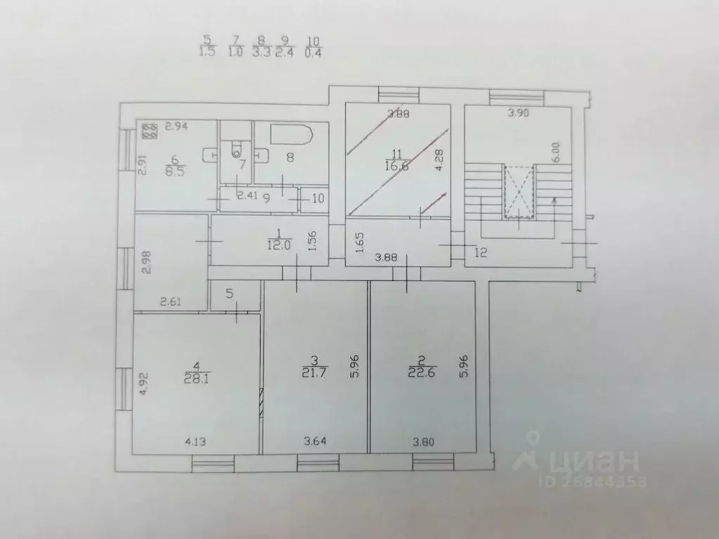Комната Санкт-Петербург просп. Стачек, 77 (89.0 м) - Фото 2