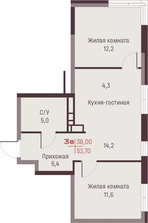 3-к кв. Свердловская область, Екатеринбург Академический мкр, 19-й ... - Фото 2