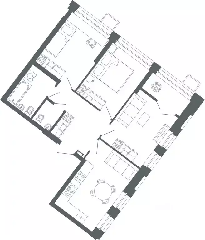 3-к кв. Свердловская область, Екатеринбург ул. Мира, 47/6 (73.9 м) - Фото 0