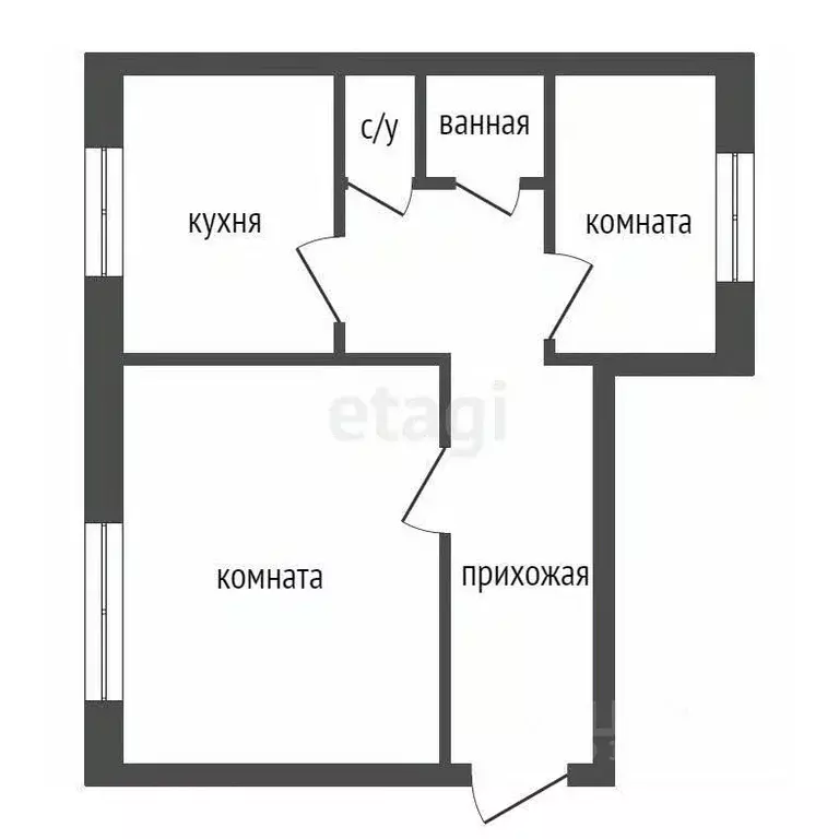 2-к кв. Красноярский край, Железногорск ул. Ленина, 49А (55.9 м) - Фото 1
