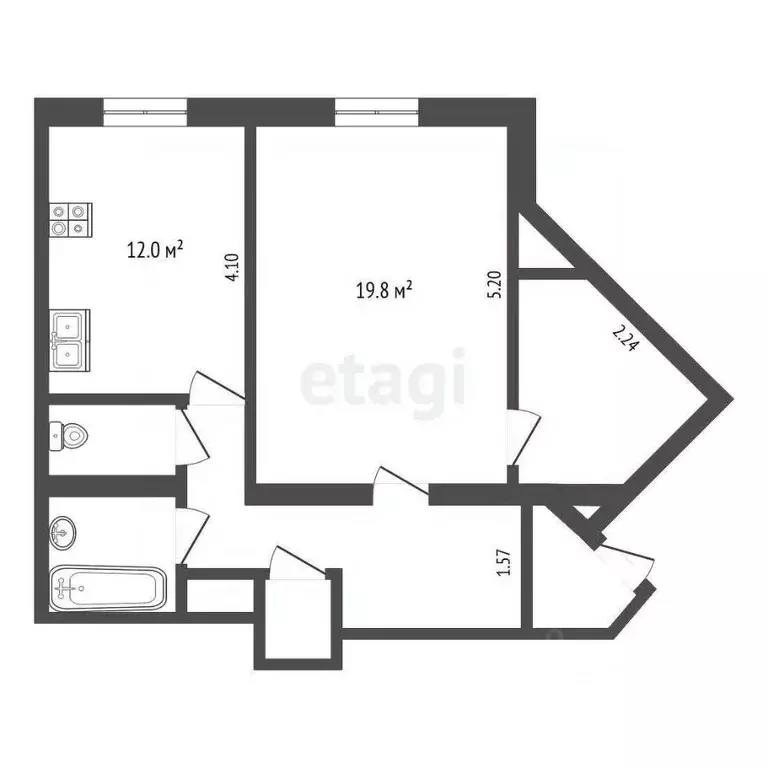 1-к кв. Красноярский край, Норильск Ленинский просп., 7 (53.2 м) - Фото 2