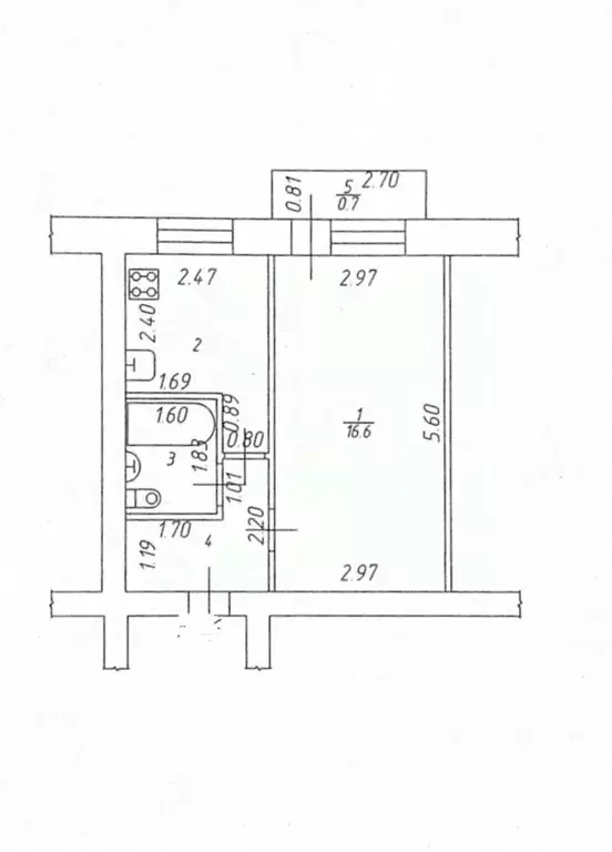 1-к кв. Татарстан, Зеленодольск Паратская ул., 10 (30.9 м) - Фото 2