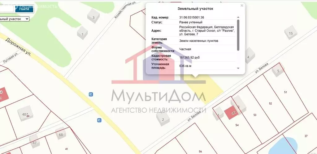 Участок в Старый Оскол, садовые участки Разлив (6.3 м) - Фото 0