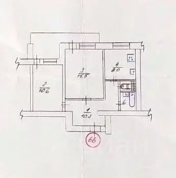 2-к кв. Крым, Симферополь ул. Лексина, 46 (51.0 м) - Фото 1