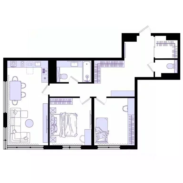 3-к кв. Приморский край, Владивосток Днепровская ул., 25к5 (64.6 м) - Фото 2