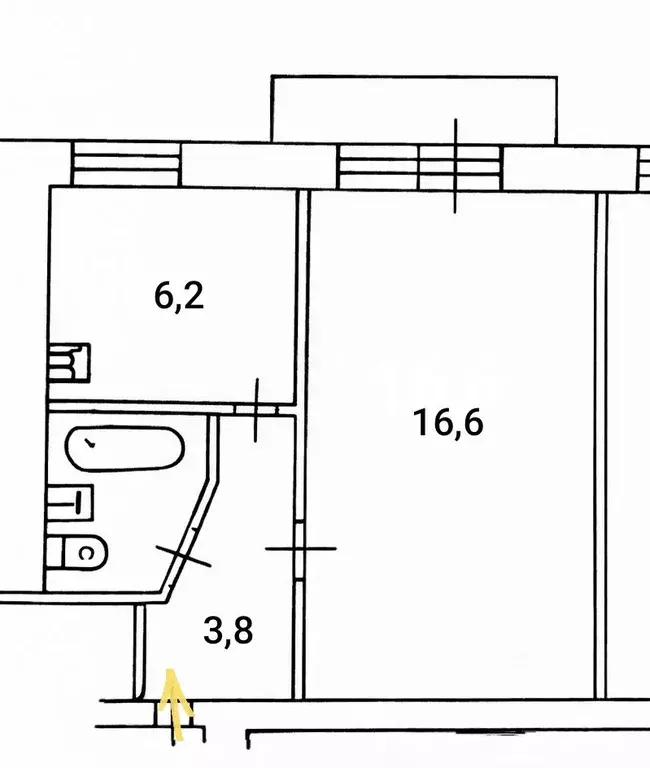 1-к кв. Ростовская область, Ростов-на-Дону Киргизская ул., 6 (29.3 м) - Фото 2
