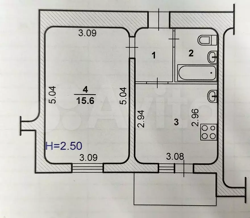 1-к. квартира, 30,5 м, 7/10 эт. - Фото 0