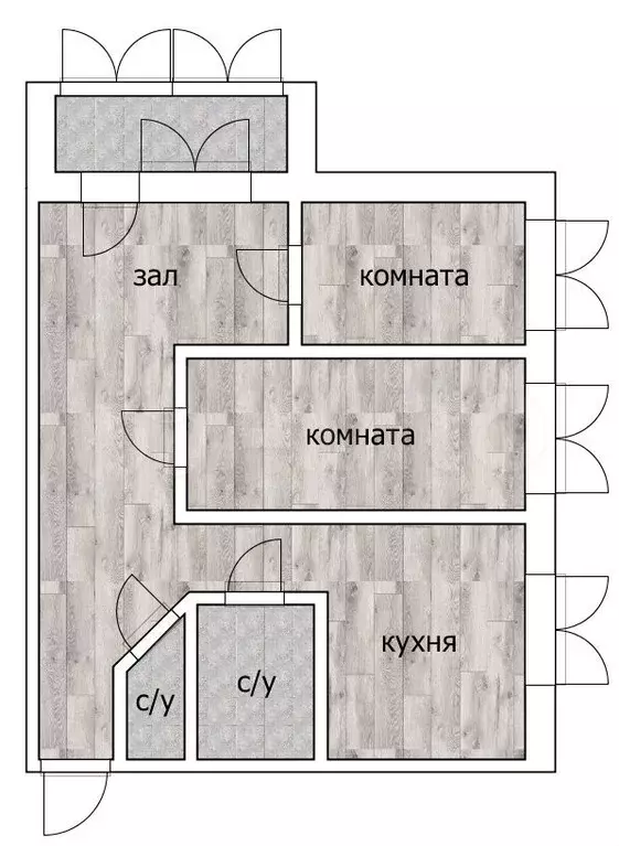 3-к. квартира, 53 м, 5/5 эт. - Фото 0