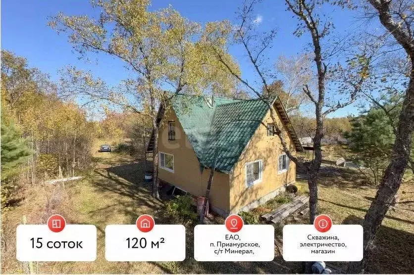Дом в Еврейская автономная область, Смидовичский район, Минерал СНТ ... - Фото 2