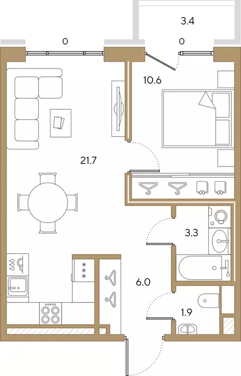 1-комнатная квартира: Санкт-Петербург, 20-я линия Васильевского ... - Фото 1