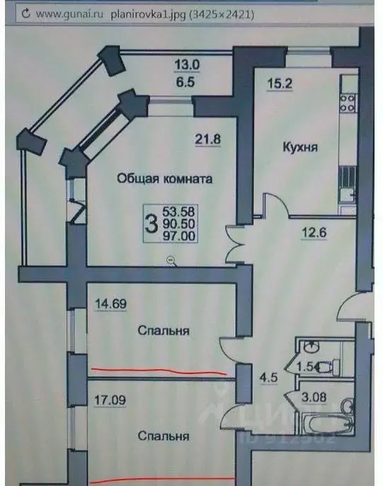 3-к кв. Московская область, Домодедово Авиационный мкр, ул. ... - Фото 1