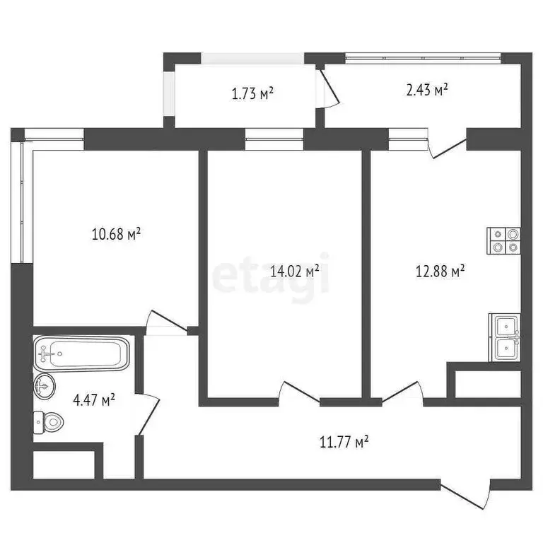 2-комнатная квартира: Туапсе, улица Портовиков, 39/1 (58 м) - Фото 0