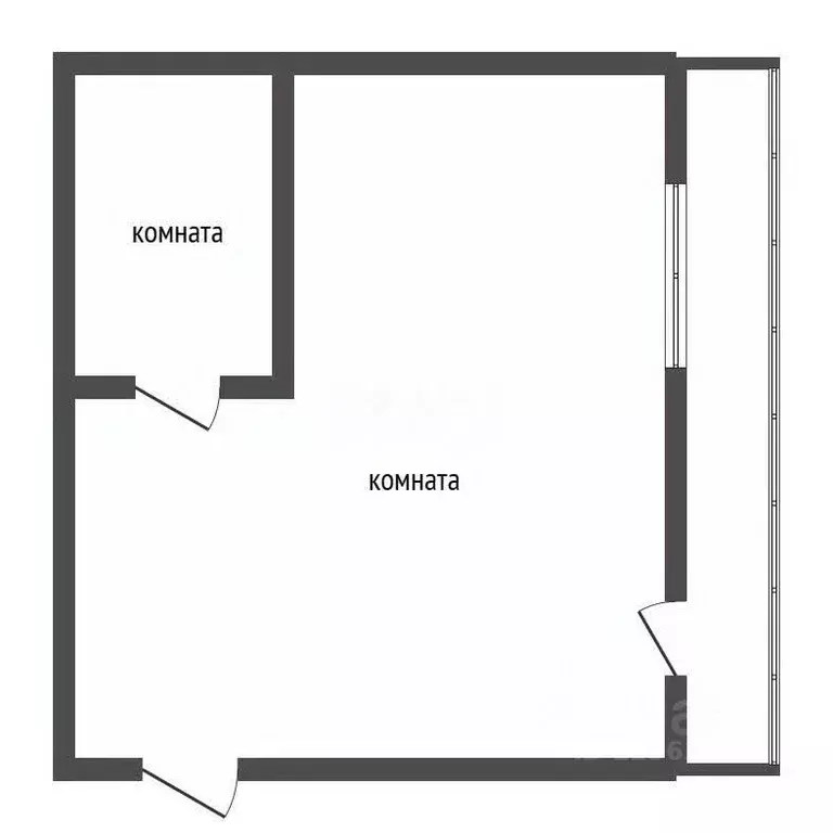 Студия Воронежская область, Воронеж Ростовская ул., 100БкА (21.0 м) - Фото 2