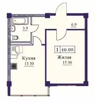 1-комнатная квартира: Ставропольский край, Минеральные Воды (40 м) - Фото 1