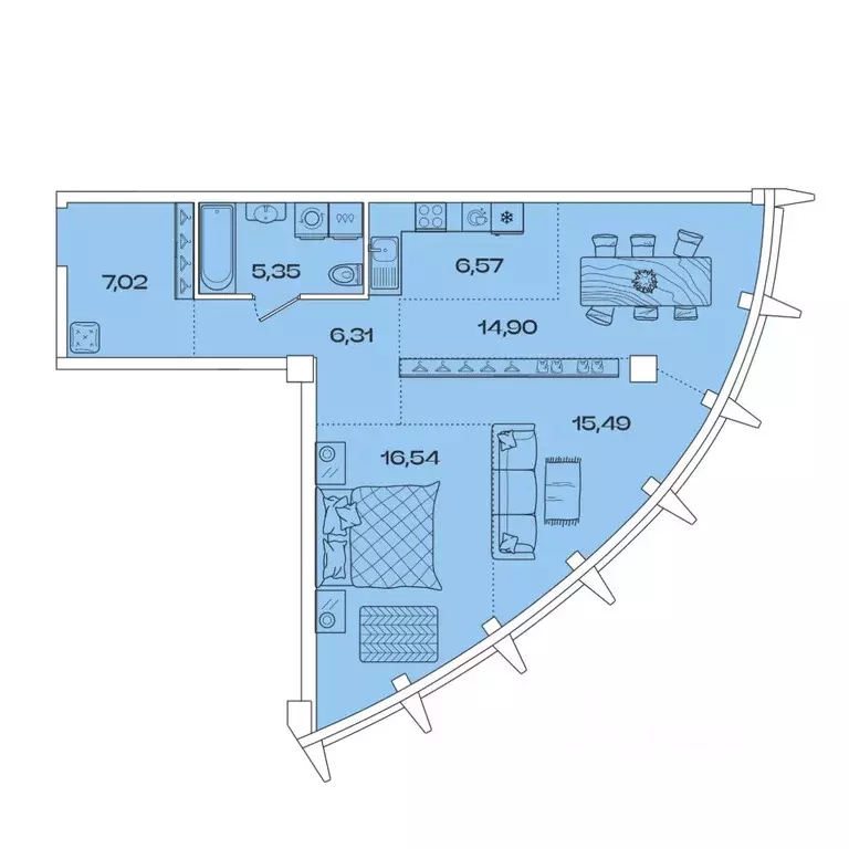 2-к кв. Иркутская область, Иркутск наб. Верхняя (71.54 м) - Фото 0