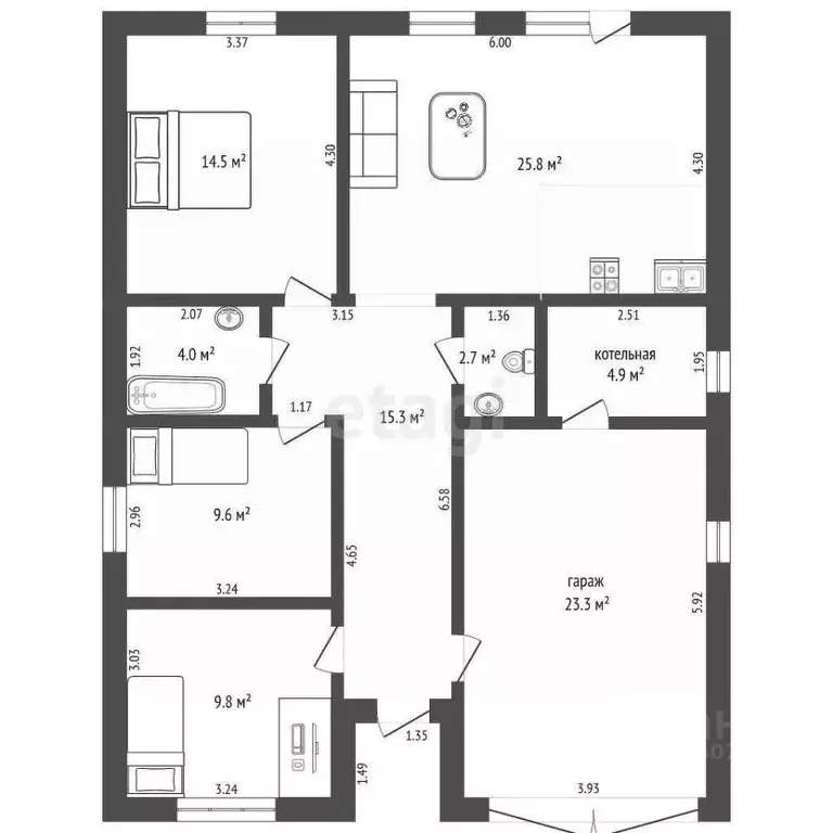 Дом в Оренбургская область, Оренбургский район, с. Ивановка ул. ... - Фото 2