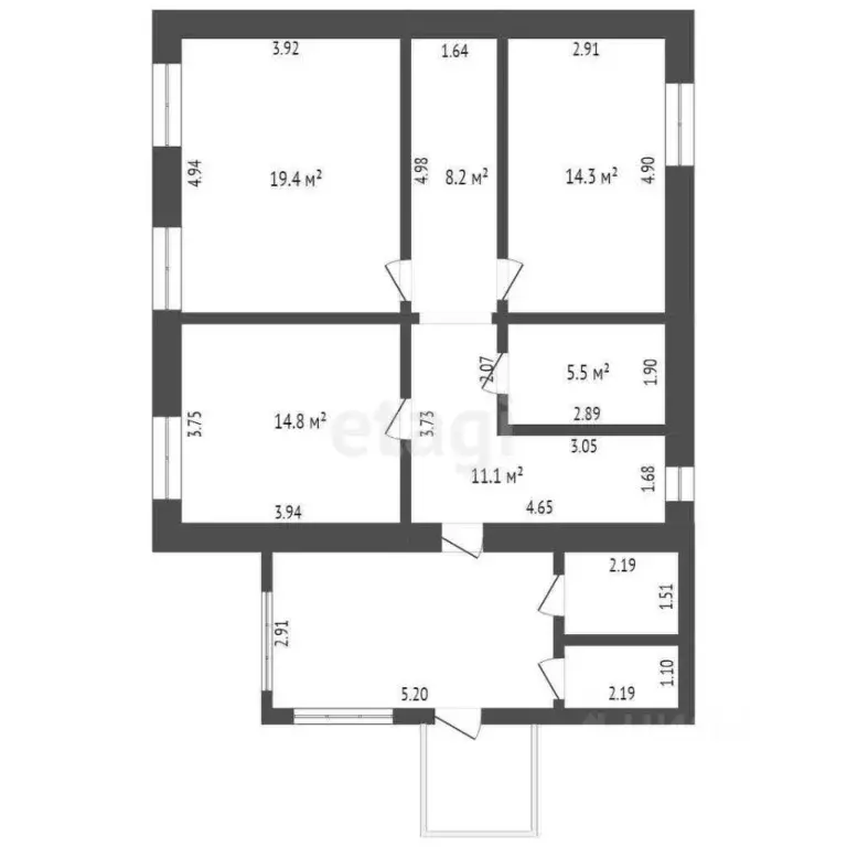 Дом в Тюменская область, с. Казанское ул. Максима Горького, 2Г (73 м) - Фото 1