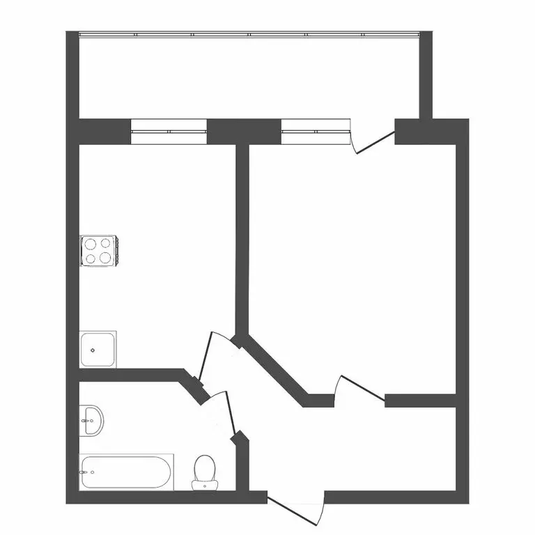 1-комнатная квартира: Тюмень, Суходольская улица, 14 (38.1 м) - Фото 0
