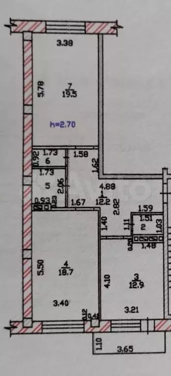 2-к. квартира, 70 м, 2/9 эт. - Фото 0