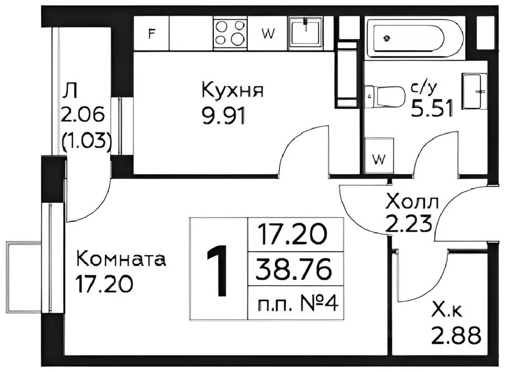 1-к кв. Москва Сосенское поселение, просп. Куприна, 34к2 (36.7 м) - Фото 2