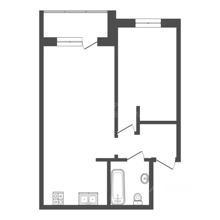 1-к кв. Тюменская область, Тюмень Полевая ул., 105 (68.0 м) - Фото 2