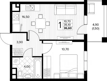 1-к кв. Краснодарский край, Анапа муниципальный округ, с. Сукко ... - Фото 1