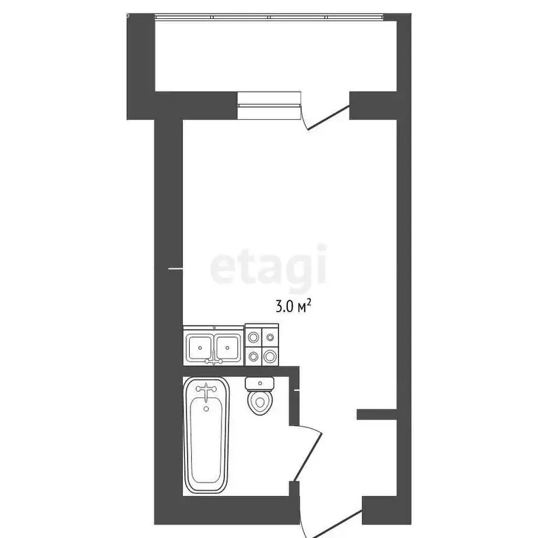 Квартира-студия: Вологда, Архангельская улица, 12 (21 м) - Фото 0