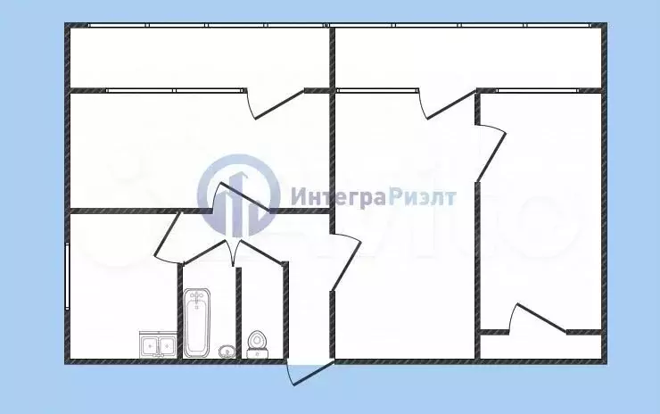 3-к. квартира, 60,2 м, 3/9 эт. - Фото 0