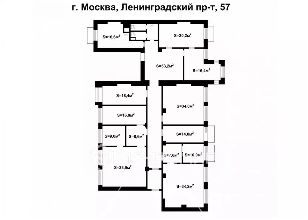 Офис в Москва Ленинградский просп., 57 (313 м) - Фото 2