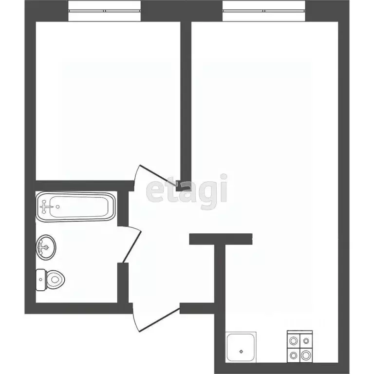 1-к кв. Тюменская область, Тюмень Новгородская ул., 20 (38.9 м) - Фото 2