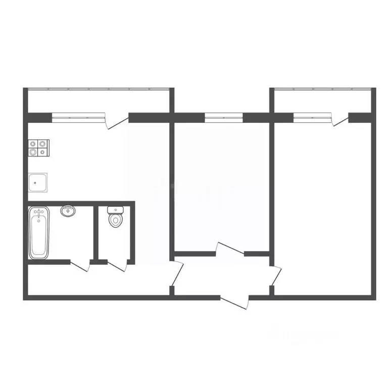 2-к кв. Тульская область, Славный городской округ, Славный пгт ул. ... - Фото 2