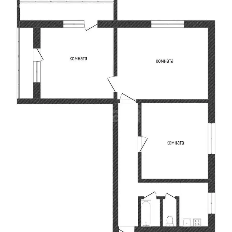3-комнатная квартира: Воронеж, улица Чебышева, 20 (56.6 м) - Фото 1
