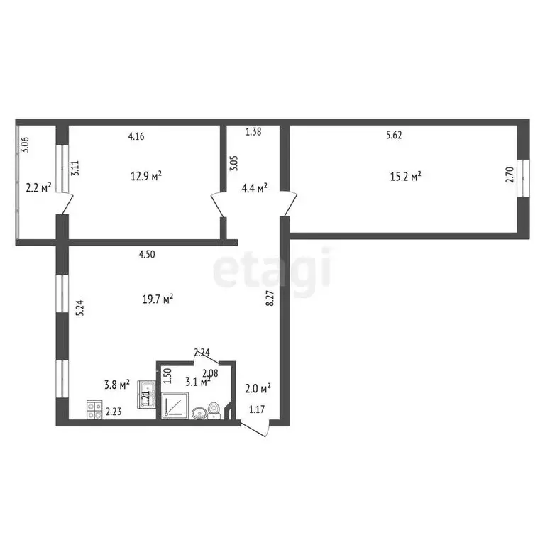 2-комнатная квартира: Зеленоградск, улица Победы, 15 (61.1 м) - Фото 0