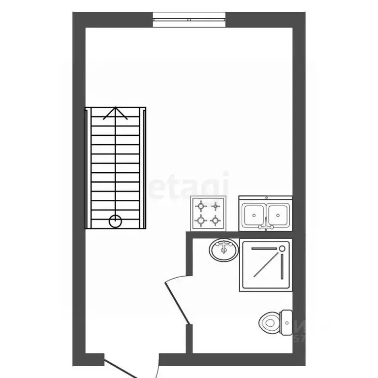 Студия Санкт-Петербург 8-я Советская ул., 57 (23.0 м) - Фото 2