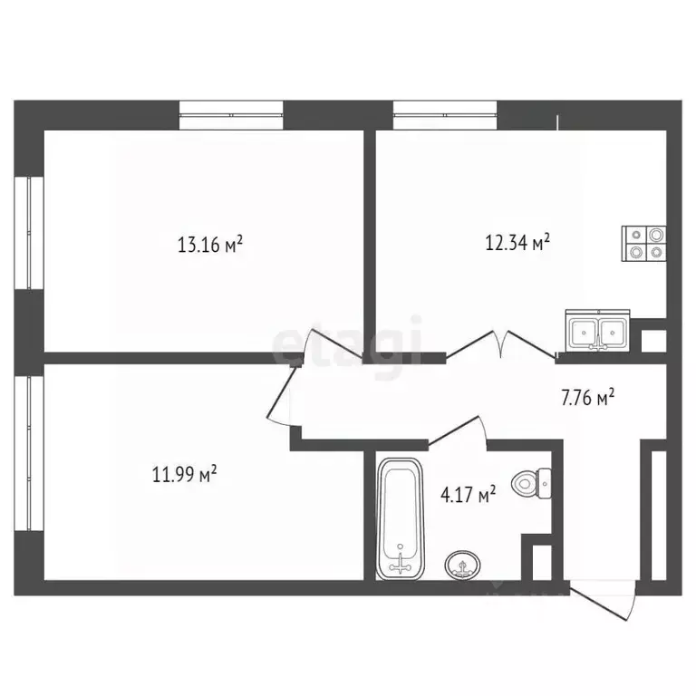 3-к кв. Москва ул. Архитектора Щусева, 4к2 (50.0 м) - Фото 1