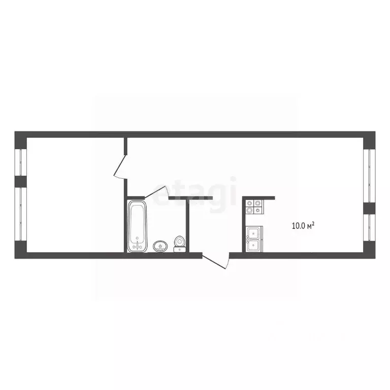 1-к кв. Московская область, Ленинский городской округ, д. Сапроново ... - Фото 2