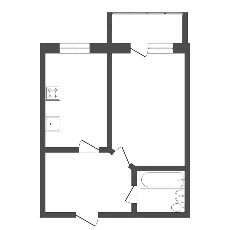 1-комнатная квартира: Тюмень, улица Избышева, 8 (39 м) - Фото 1
