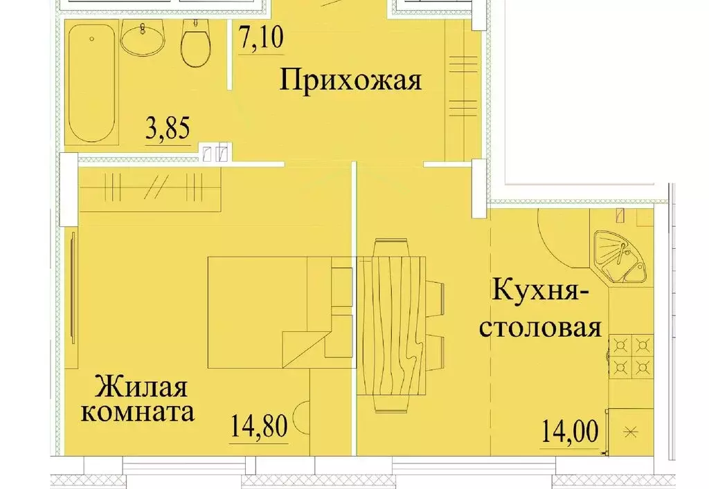 1-комнатная квартира: Иваново, микрорайон Самоцветы, 4 (40 м) - Фото 1