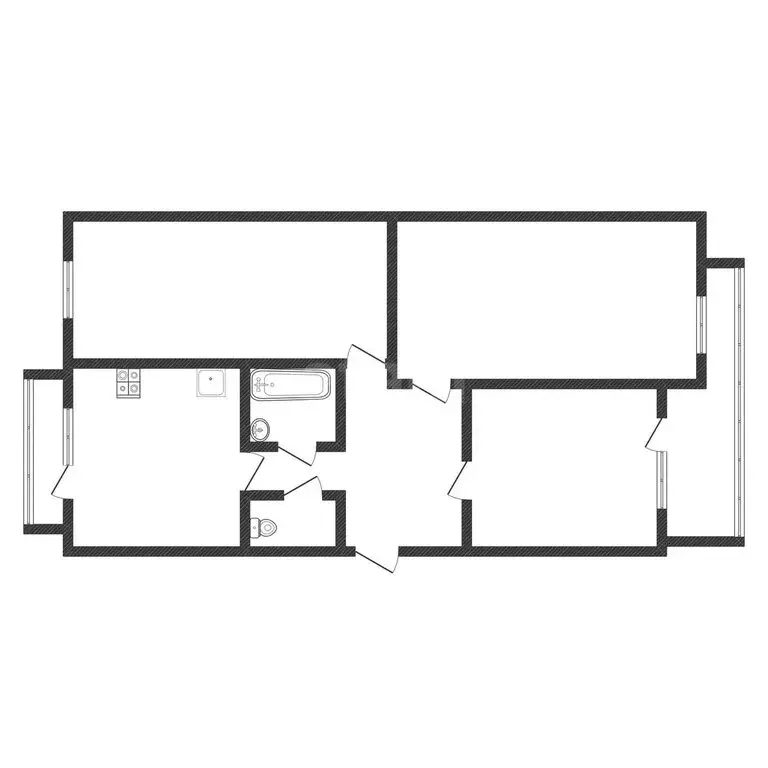 3-комнатная квартира: Черкесск, Одесский переулок, 1 (68 м) - Фото 2