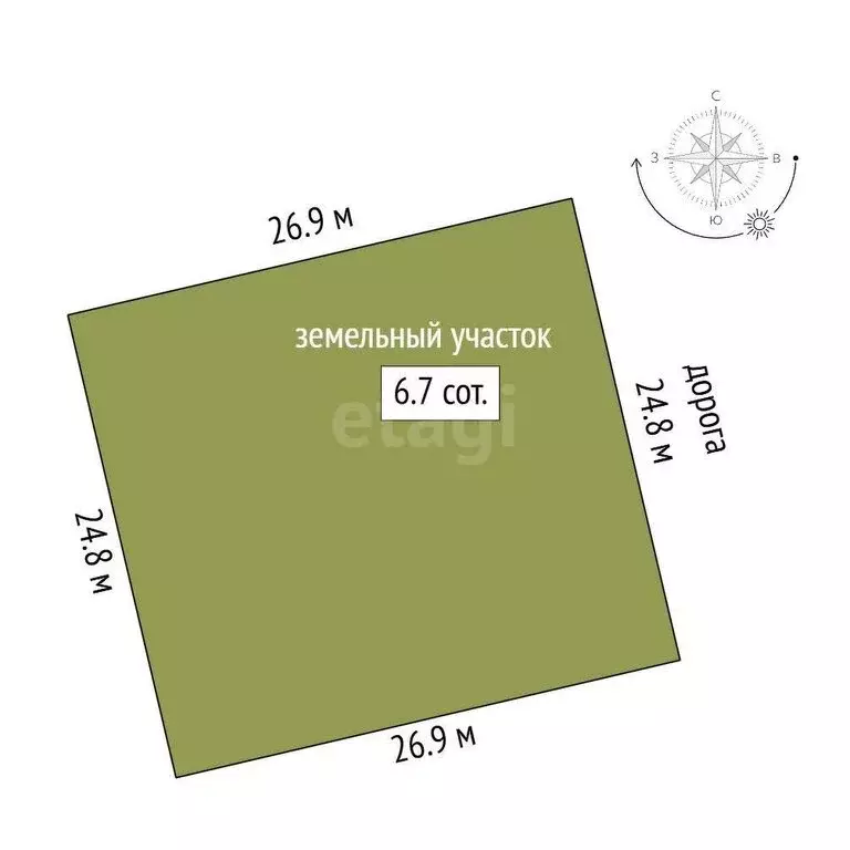 Участок в Николаевское сельское поселение, село Петровка (6.67 м) - Фото 0