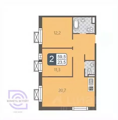 3-к кв. Москва ул. Вертолетчиков, 21к5 (56.0 м) - Фото 0