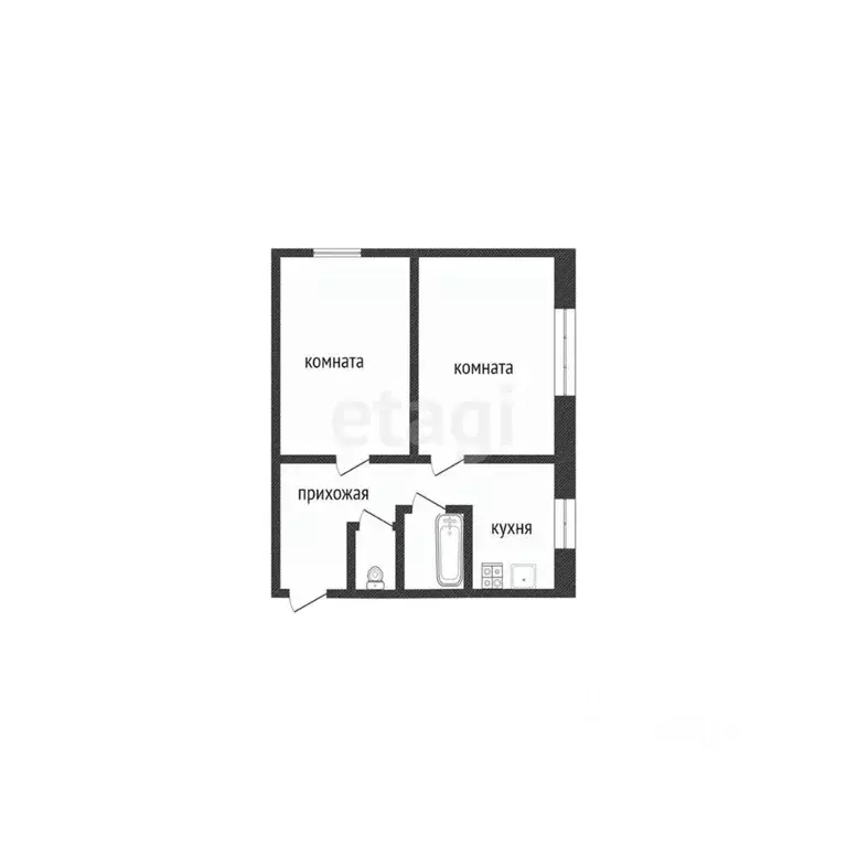 2-к кв. Курганская область, Кетовский муниципальный округ, с. Иковка ... - Фото 2