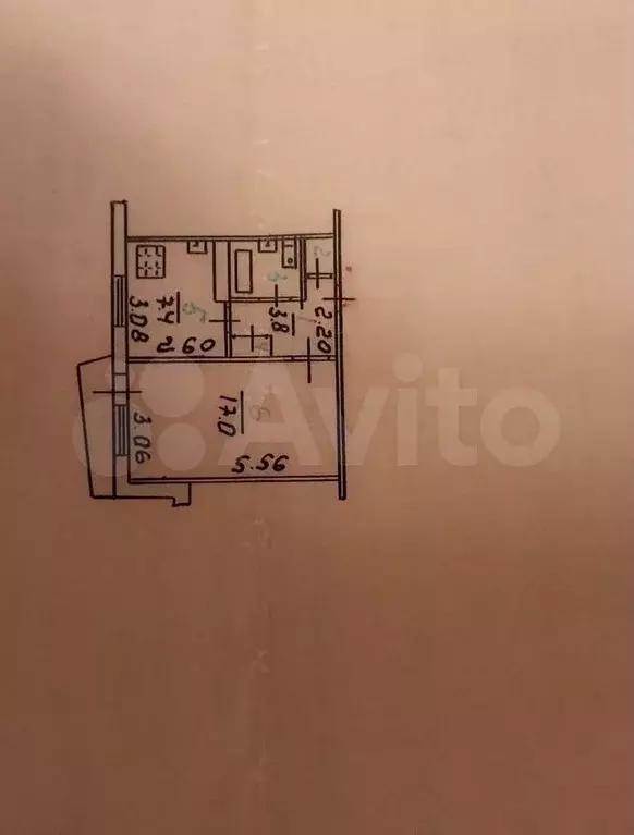 1-к. квартира, 32,3 м, 4/9 эт. - Фото 0