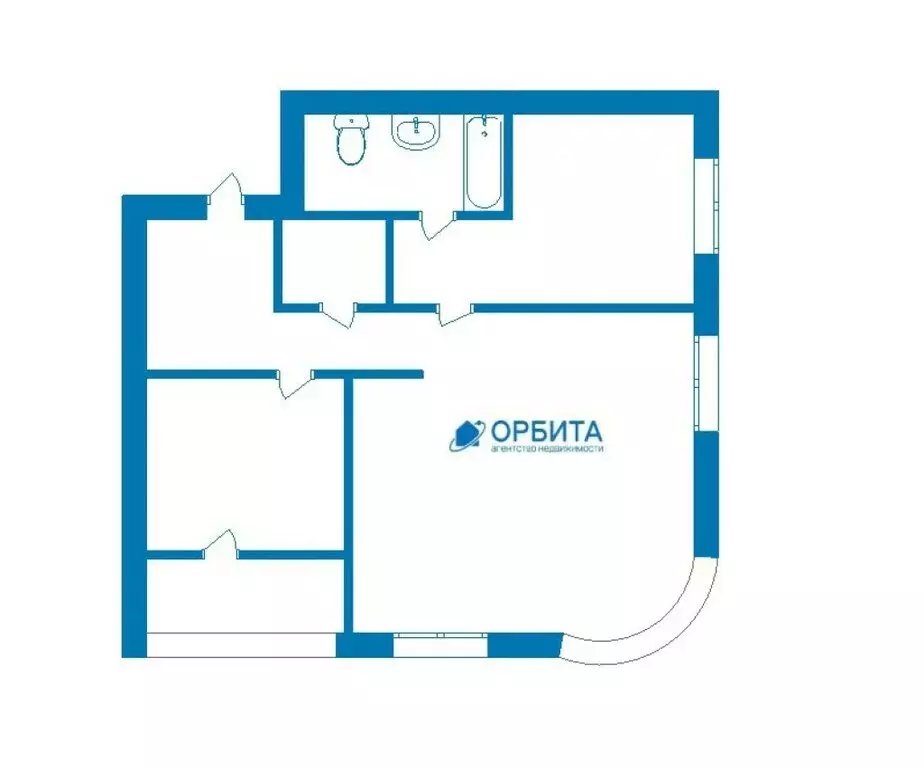 3-комнатная квартира: Тюмень, Первомайская улица, 8 (87 м) - Фото 1