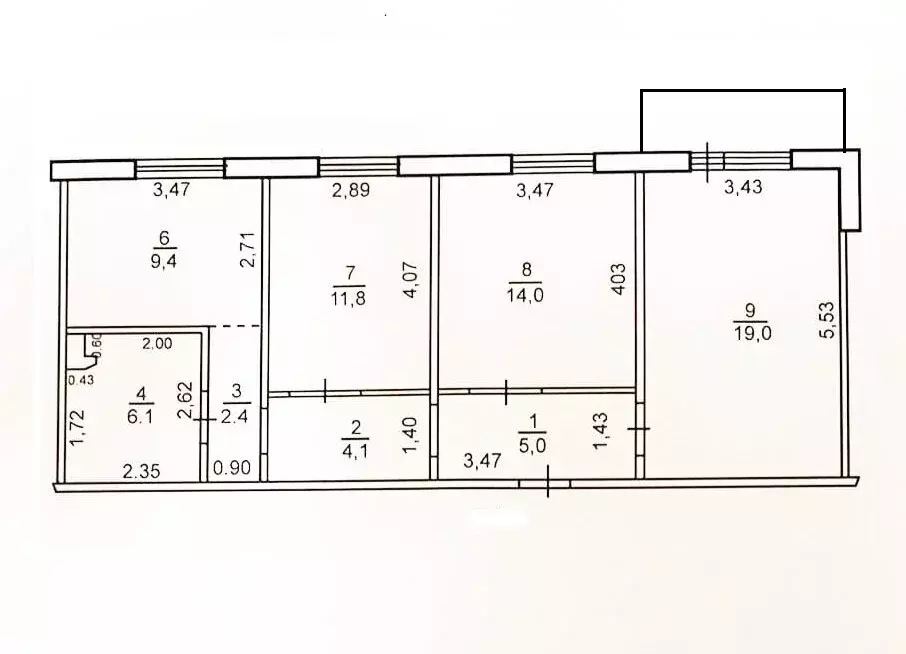 3-комнатная квартира: Оренбург, Брестская улица, 9 (71.8 м) - Фото 1