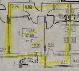 1-к кв. Московская область, Фрязино ул. Горького, 3 (38.5 м) - Фото 1