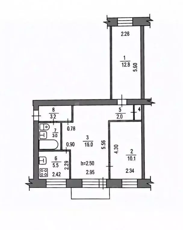 Комната Хабаровский край, Хабаровск Ленинградская ул., 34 (34.4 м) - Фото 2