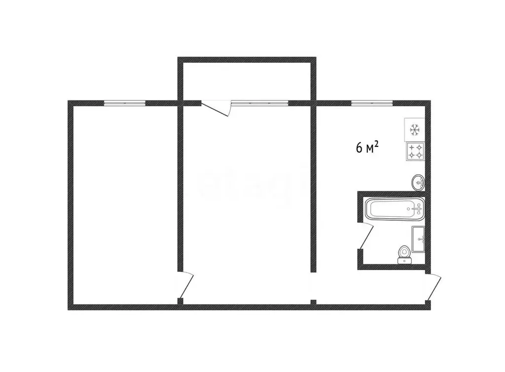 2-комнатная квартира: Абакан, улица Чехова, 126 (47.1 м) - Фото 1