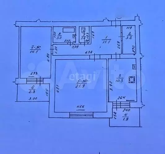 2-к. квартира, 65 м, 5/5 эт. - Фото 0