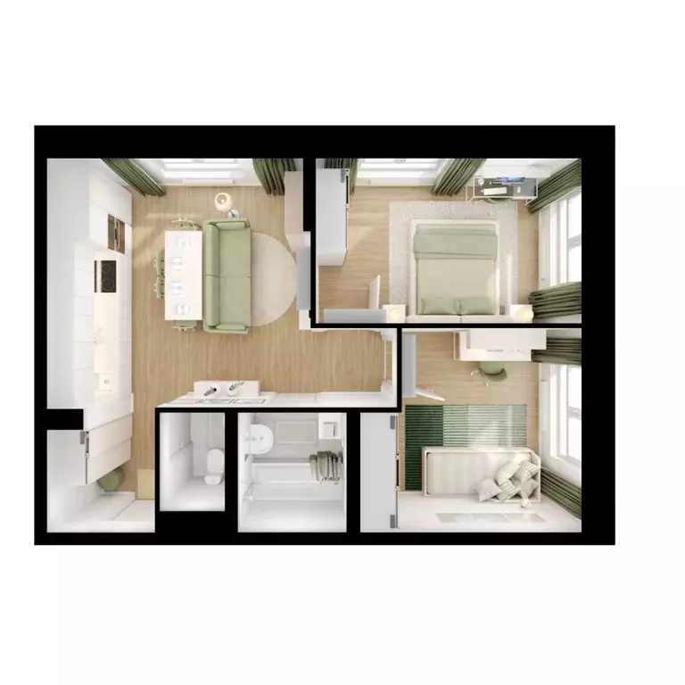 2-к кв. Ярославская область, Ярославль Волга Парк жилой комплекс, 6Б ... - Фото 2